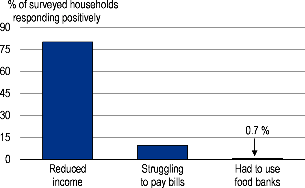 Figure 1. Most UK households report lower income since the crisis started