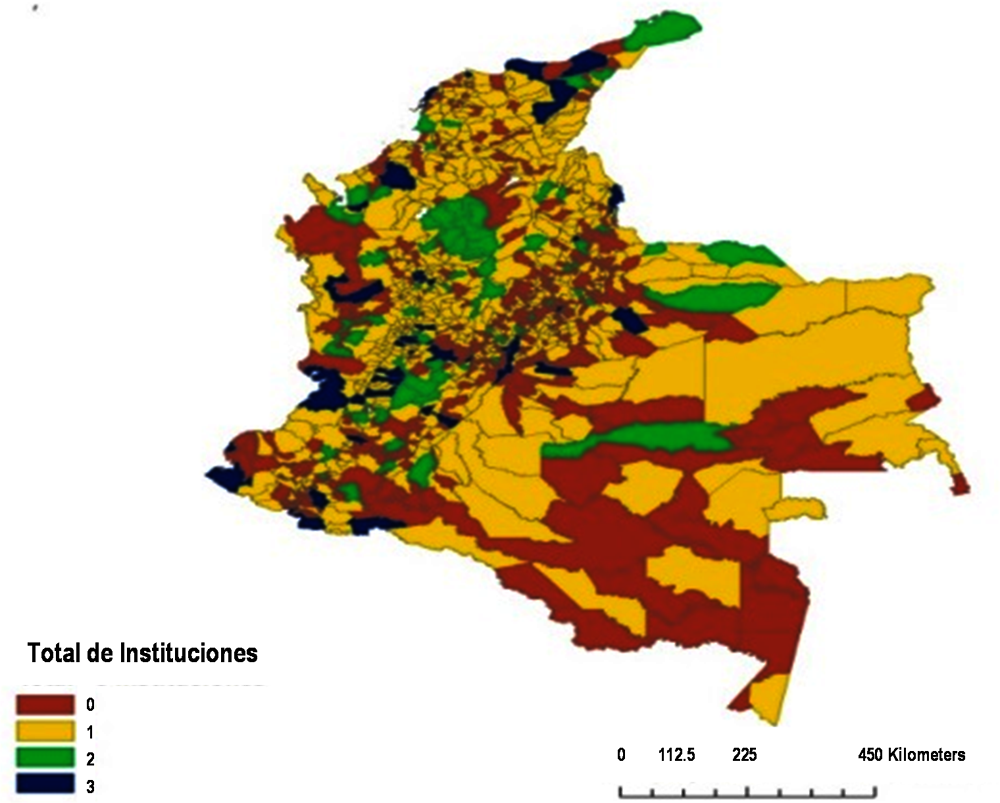 Figure ‎3.17. Distribution of informal justice institutions in Colombia