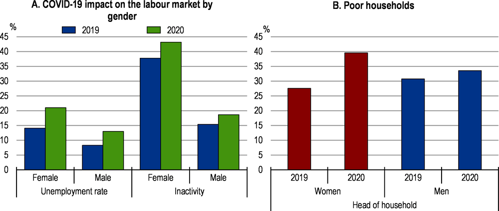 Figure 2.8. The pandemic has amplified existing gender inequalities