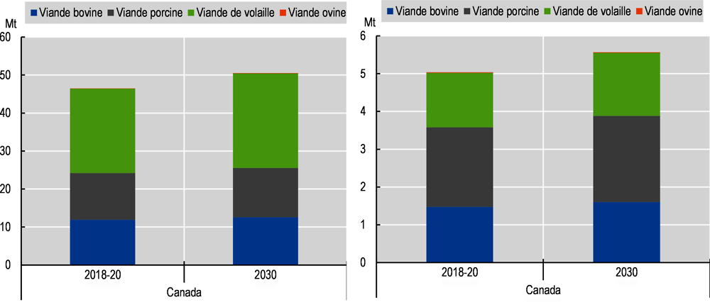 Graphique 2.22. Production animale en Amérique du Nord