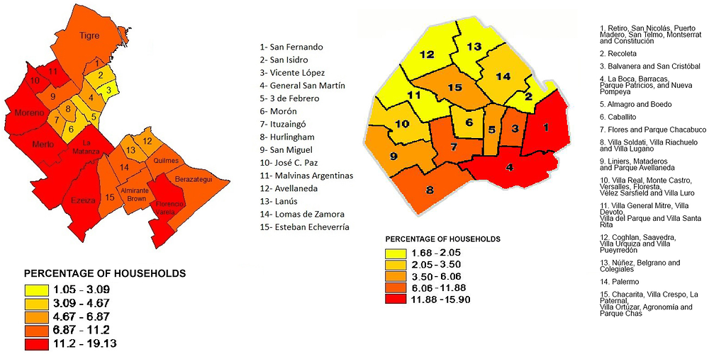 Figure 4.A.2. Share of households that present unsatisfied basic needs in the Autonomous City of Buenos Aires and the Greater Buenos Aires, 2010