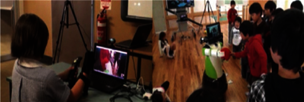 Figure 7.3. Classrooms in Australia and Japan were connected by a telepresence robot in real time