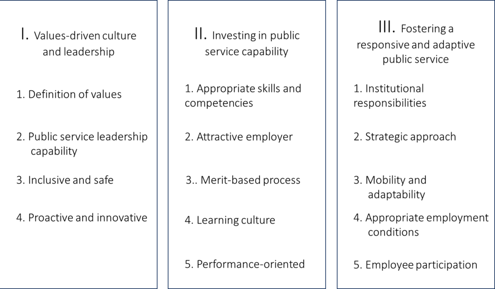 Figure 5.1. OECD Recommendation on Public Service Leadership and Capability