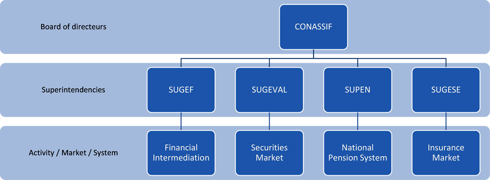 Figure 2.5. The oversight authorities of CONASSIF