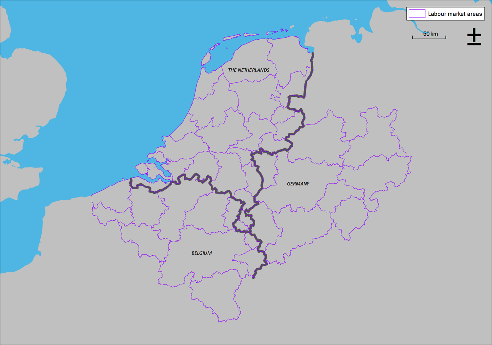 Figure 3.5. LMAs without cross-border information: Belgium, the Netherlands and North Rhine-Westphalia