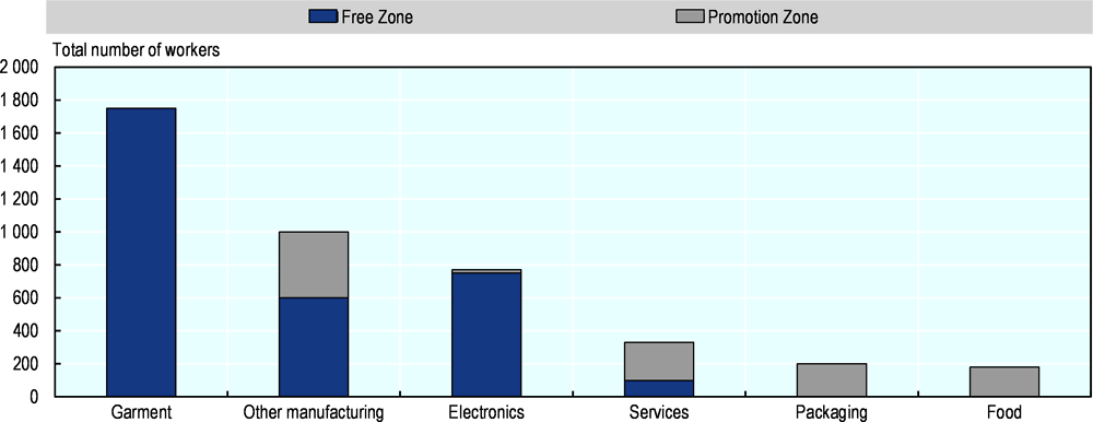 Figure 7.6. Large-scale employers prevail in the Free Zone