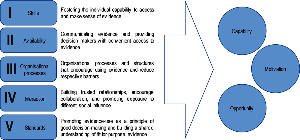 Figure 5.3. Promoting the systematic use of evidence by decision makers