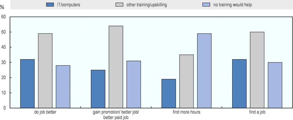 Figure 2.2. Older workers’ views about usefulness of training