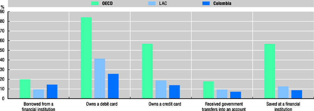 Figure 1.4. Participation in formal finance, 2017