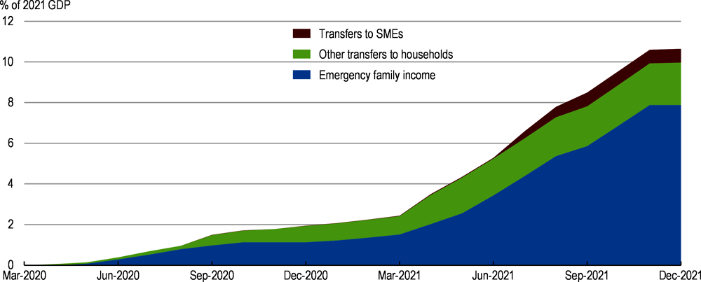 Figure 1.14. Emergency transfers rose strongly during 2021