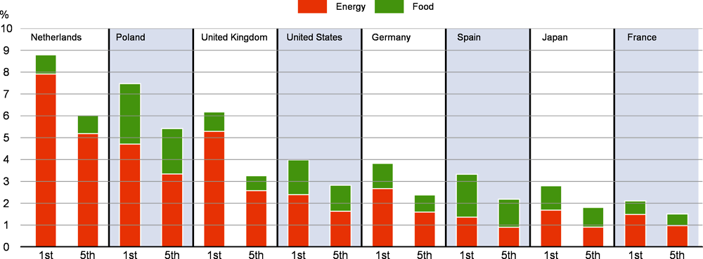 Figure 1.9. The surge in food and energy prices has disproportionately affected lower-income households