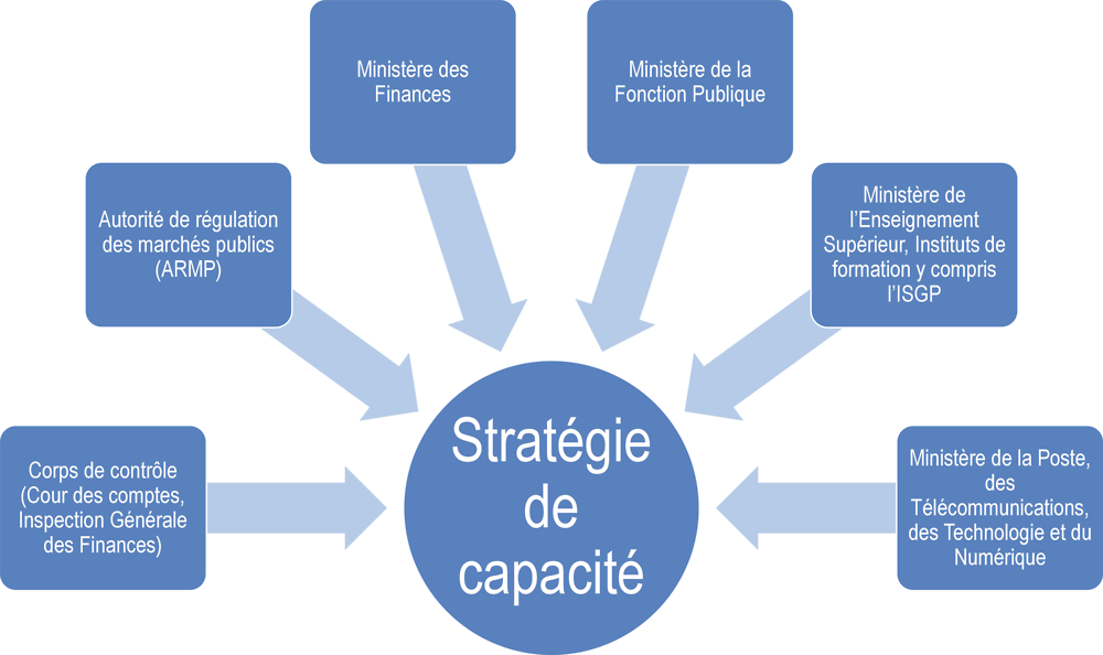 Graphique ‎6.1. Les parties prenantes au développement de la stratégie nationale de renforcement des capacités dans les marchés publics en Algérie