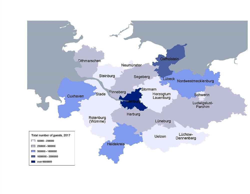 Figure 3.12. Guests to the HMR are mainly concentrated in the city of Hamburg
