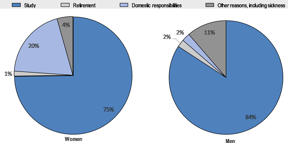 Figure 2.6. Reasons for not participating in the labour market among youth 15-24
