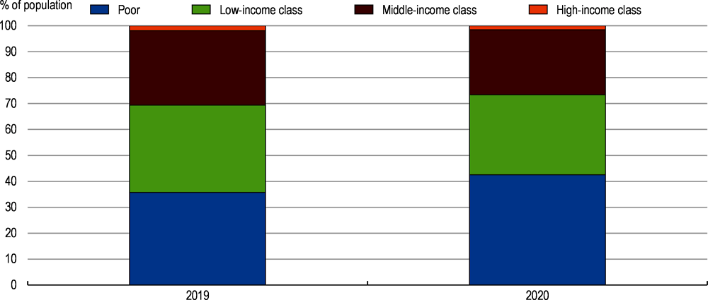 Figure 2.2. The poor and the middle class have been strongly affected by the pandemic