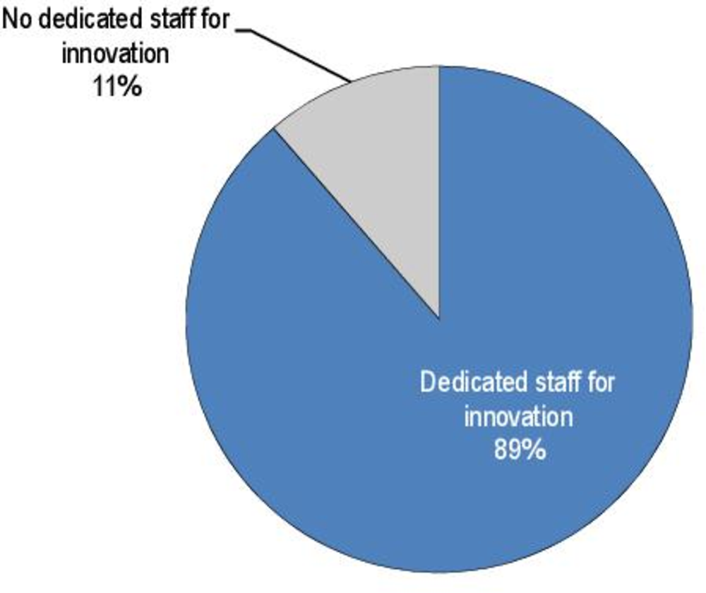Figure 2.6. Presence of dedicated innovation teams/staff within city administration