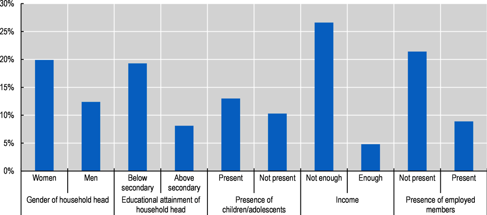 Figure 5.25. Vulnerable households in Chile have been facing higher rates of food insecurity