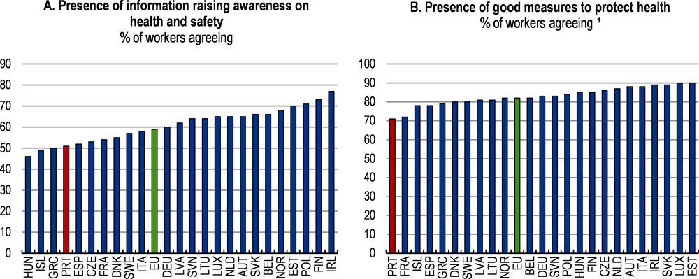 Figure 2.29. Safety and health standards in the workplace are perceived as lagging