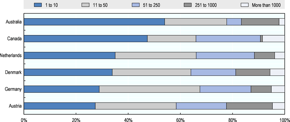 Figure 6.3. A large share of apprenticeships work in small companies