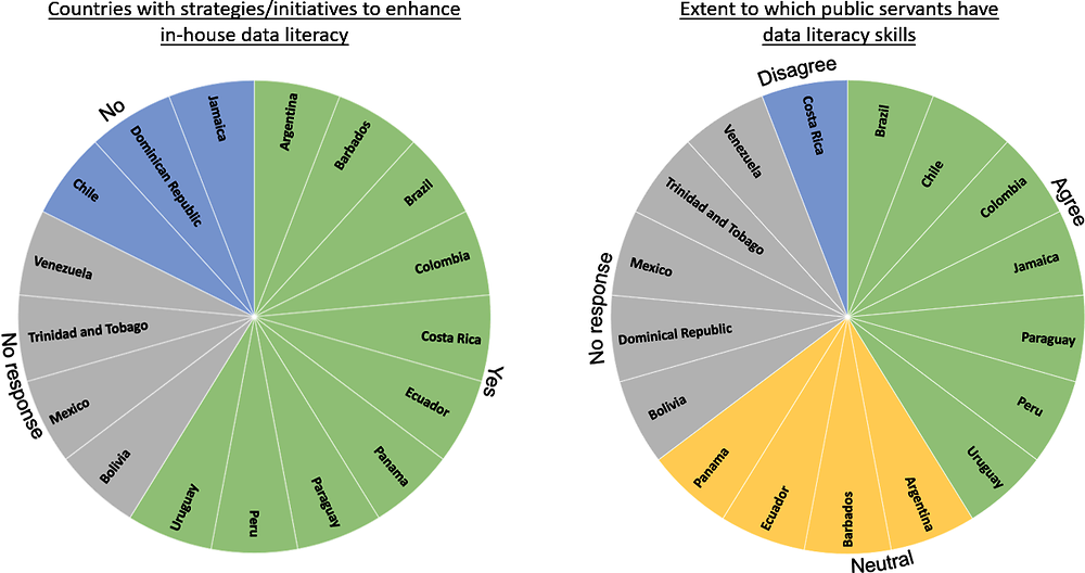 Figure 6.5. Countries have initiatives to enhance in-house data literacy and public servants have data literacy skills