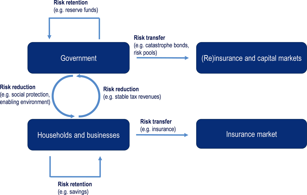 Figure 5.3. Stylised illustration of the role of finance in addressing current and future risks of losses and damages