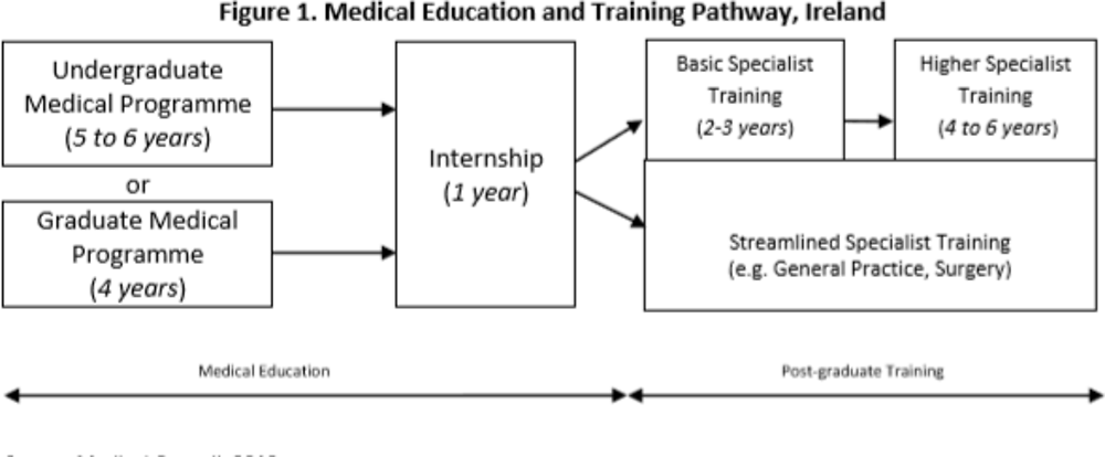 Figure 4.2. Medical education and training pathways in Ireland