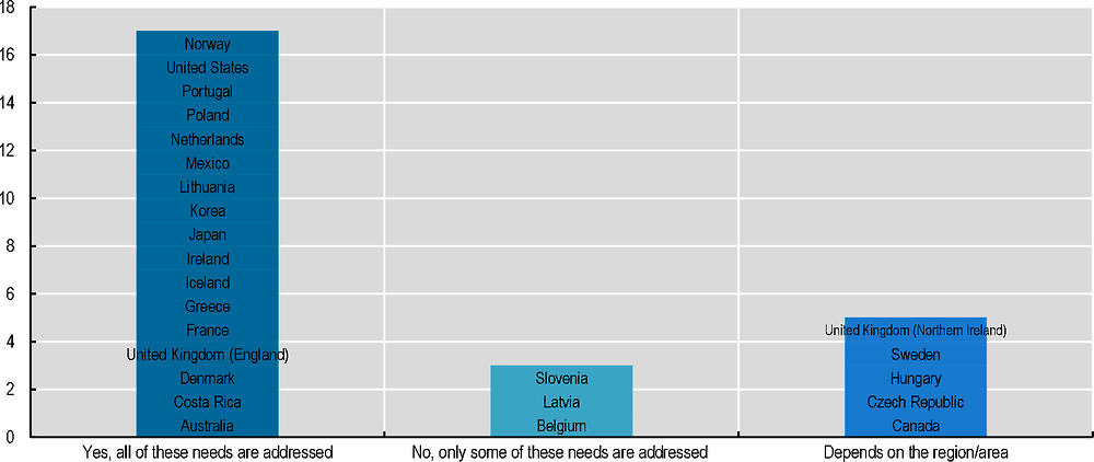 Figure 4.4. Most OECD countries address psychological, social, and spiritual needs of the person at the end of life