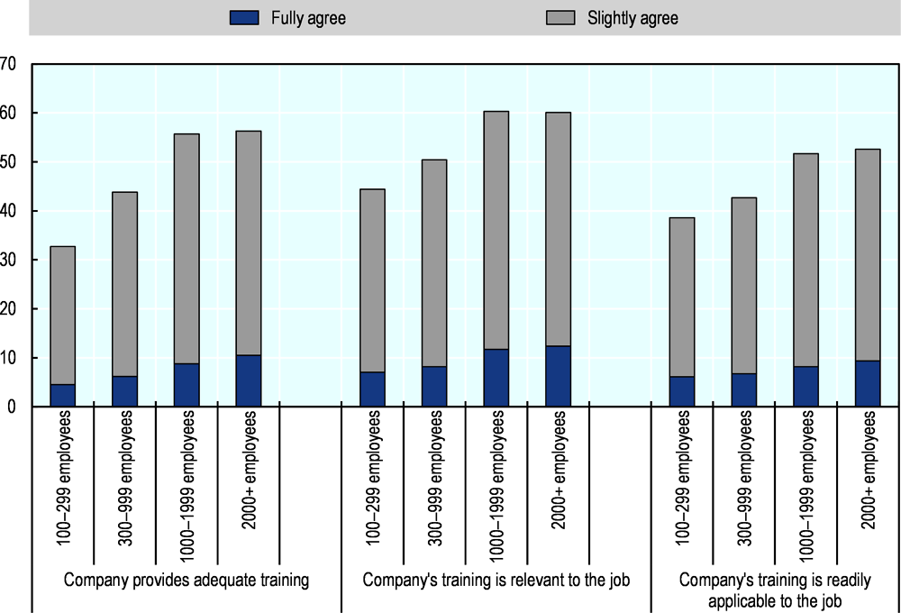 Figure 4.5. Workers’ perception of training, Korea, 2017